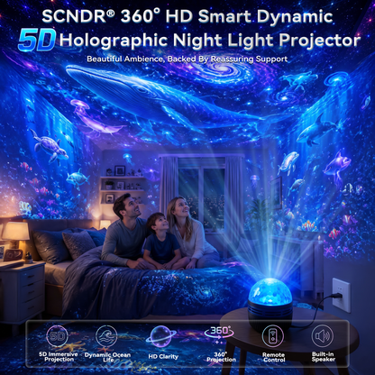 🦖🎁360° Smart Holographic Starry Sky Projector (HD Smart Dynamic 5D)