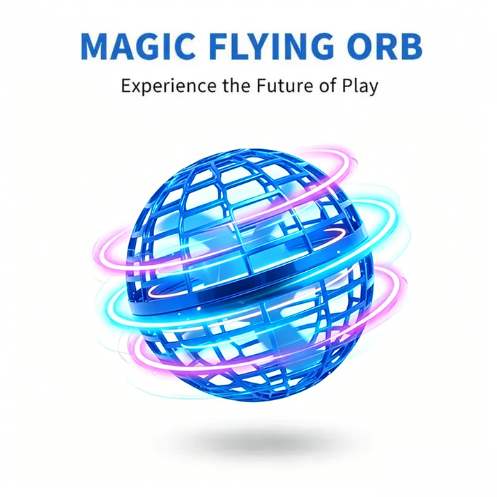 🚀 Levitating Induction Flying Ball – Smart Glow Gyro for Fingertip Play – LED Mini Drone Toy for Kids & Adults ✨