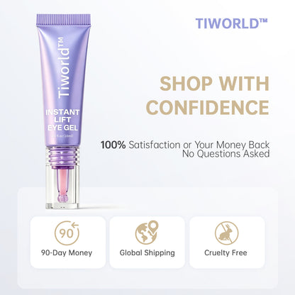 Instant Lift Eye Gel - For Puffiness & Bags, Wrinkles, Fine Lines and Dark Circles, Anti Aging Skin Care for Men & Women.