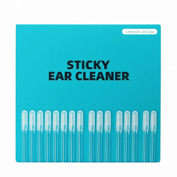 Sticky Ear Cleaner Tool Stick Earwax Remover Sticks for Effective Ear Cleaning and Debris Removal Portable Gentle(24 units/box)