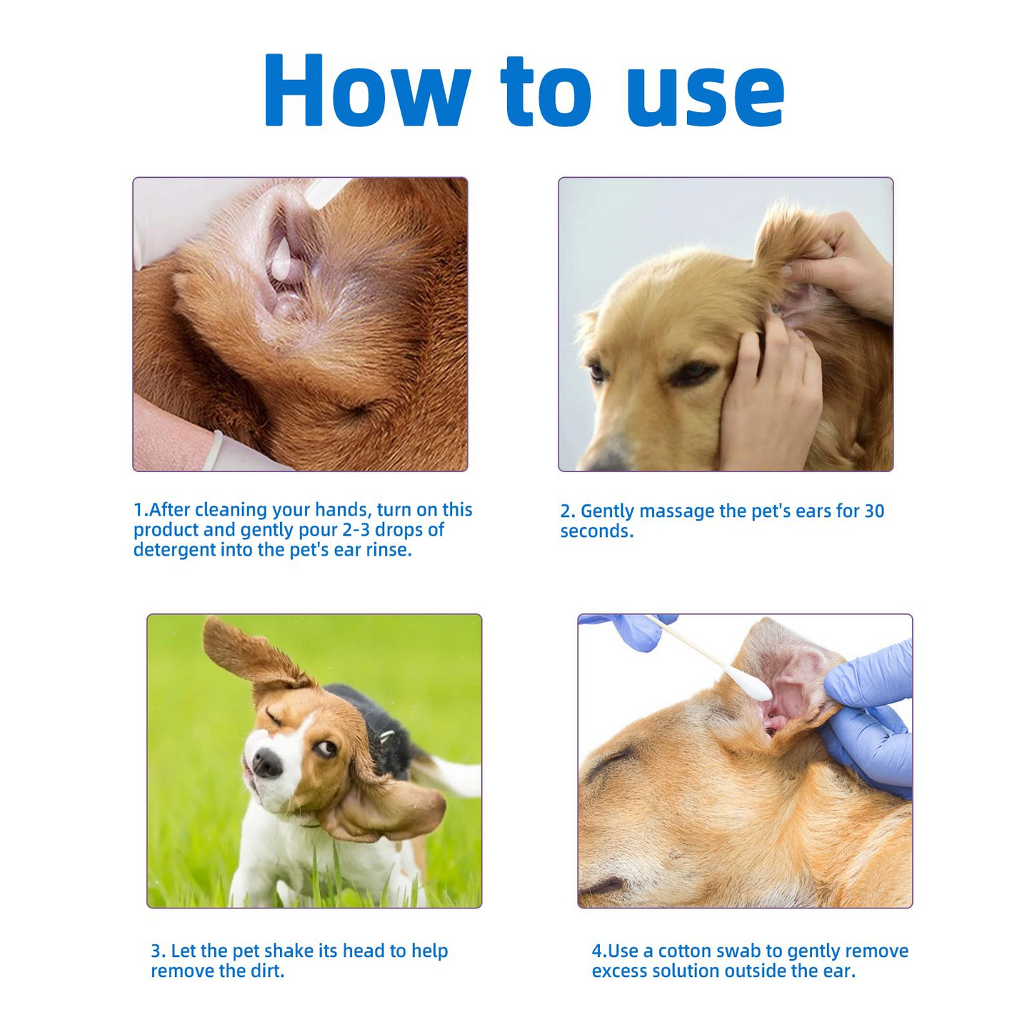 Gentle Pet Ear Wash | Odor-Free Cleaning for Dogs & Cats