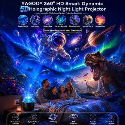 🎁360° Smart Holographic Starry Sky Projector (HD Smart Dynamic 5D)
