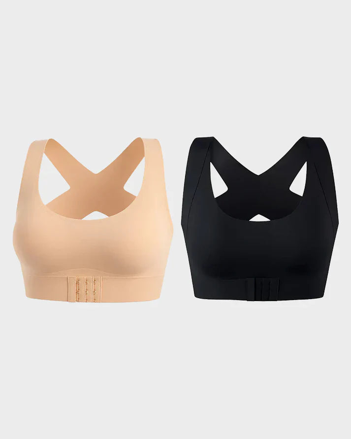 ✨Last Day: 50% Off Tiworld™ Front Closure Cross-Back Wireless Bra for Comfort & Support