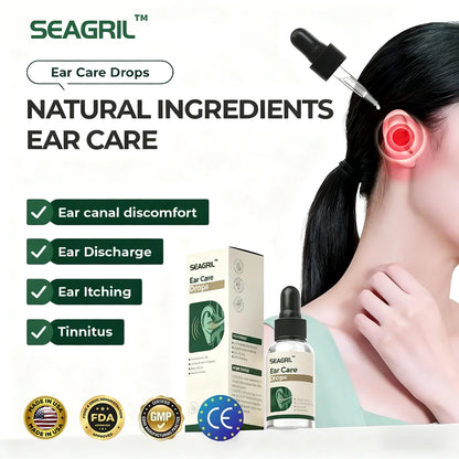 SEAGRIL™ Ear Care Drops- Tinnitus Relief – Gentle Cleansing & Soothing Relief for Healthy Ears -Plant-Based Formula|FDA-Registered(🌎free worldwide shipping)