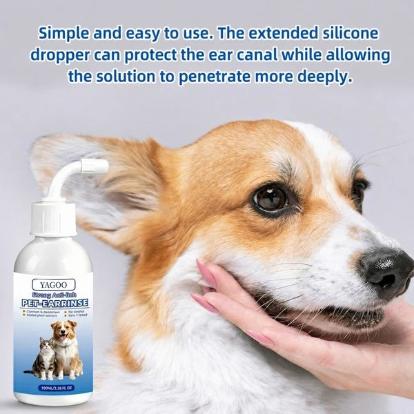 Gentle Pet Ear Wash | Odor-Free Cleaning for Dogs & Cats