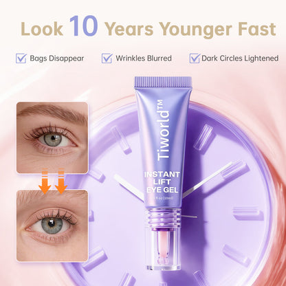 Instant Lift Eye Gel - For Puffiness & Bags, Wrinkles, Fine Lines and Dark Circles, Anti Aging Skin Care for Men & Women.