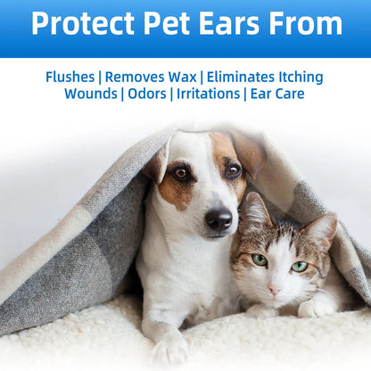 Gentle Pet Ear Wash | Odor-Free Cleaning for Dogs & Cats