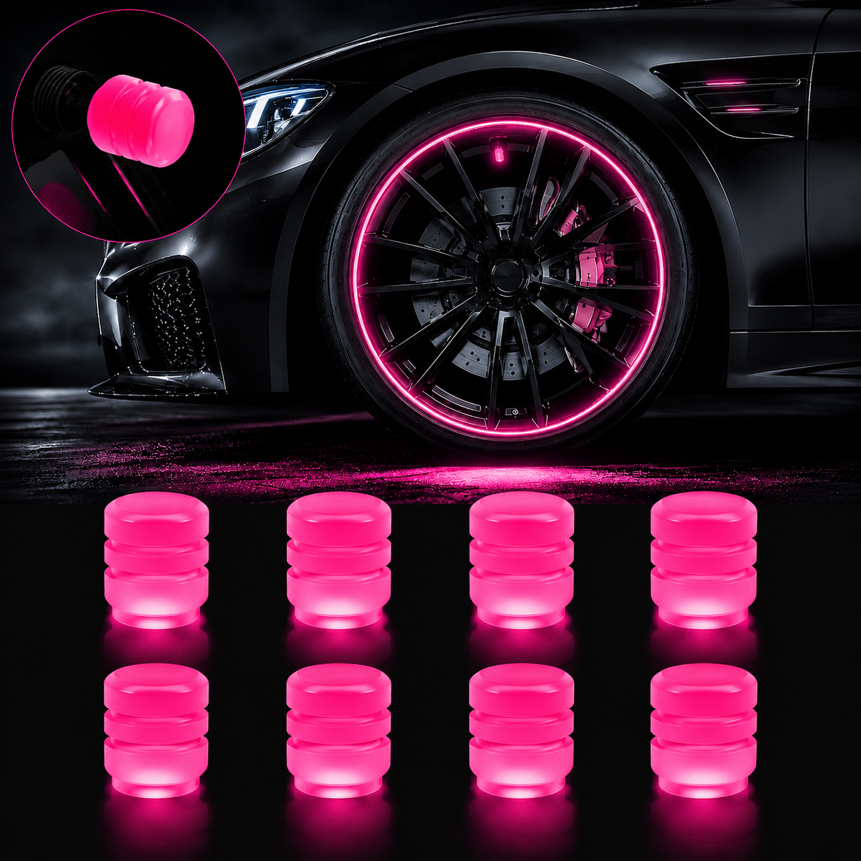 🔥💡Cool Glowing Tire Valve Caps – Instantly Upgrade Your Wheels