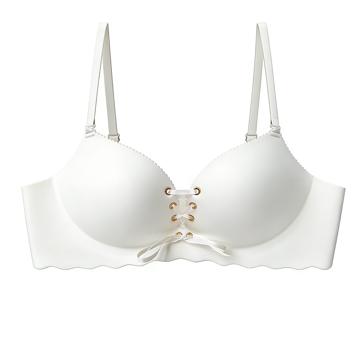 TIWORLD Drawstring Push Up Bra | Instant Cleavage & Anti-Sagging | Add 2 Cups Padded Wireless Strapless Bras Comfort Bra for A B C Cups Womenswear Minimalist Pink