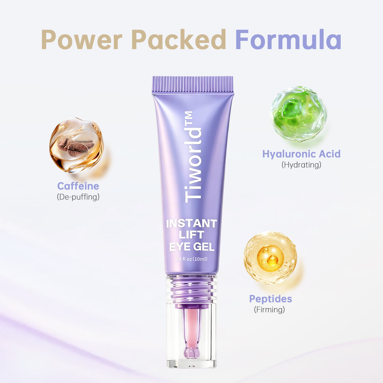 Instant Lift Eye Gel - For Puffiness & Bags, Wrinkles, Fine Lines and Dark Circles, Anti Aging Skin Care for Men & Women.