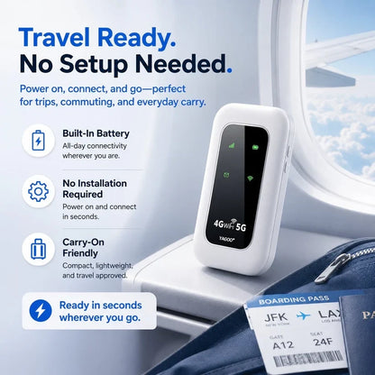 📶 2026 YAGOO Pocket WiFi — Fast, Portable Internet for Travel, Work & Home Backup