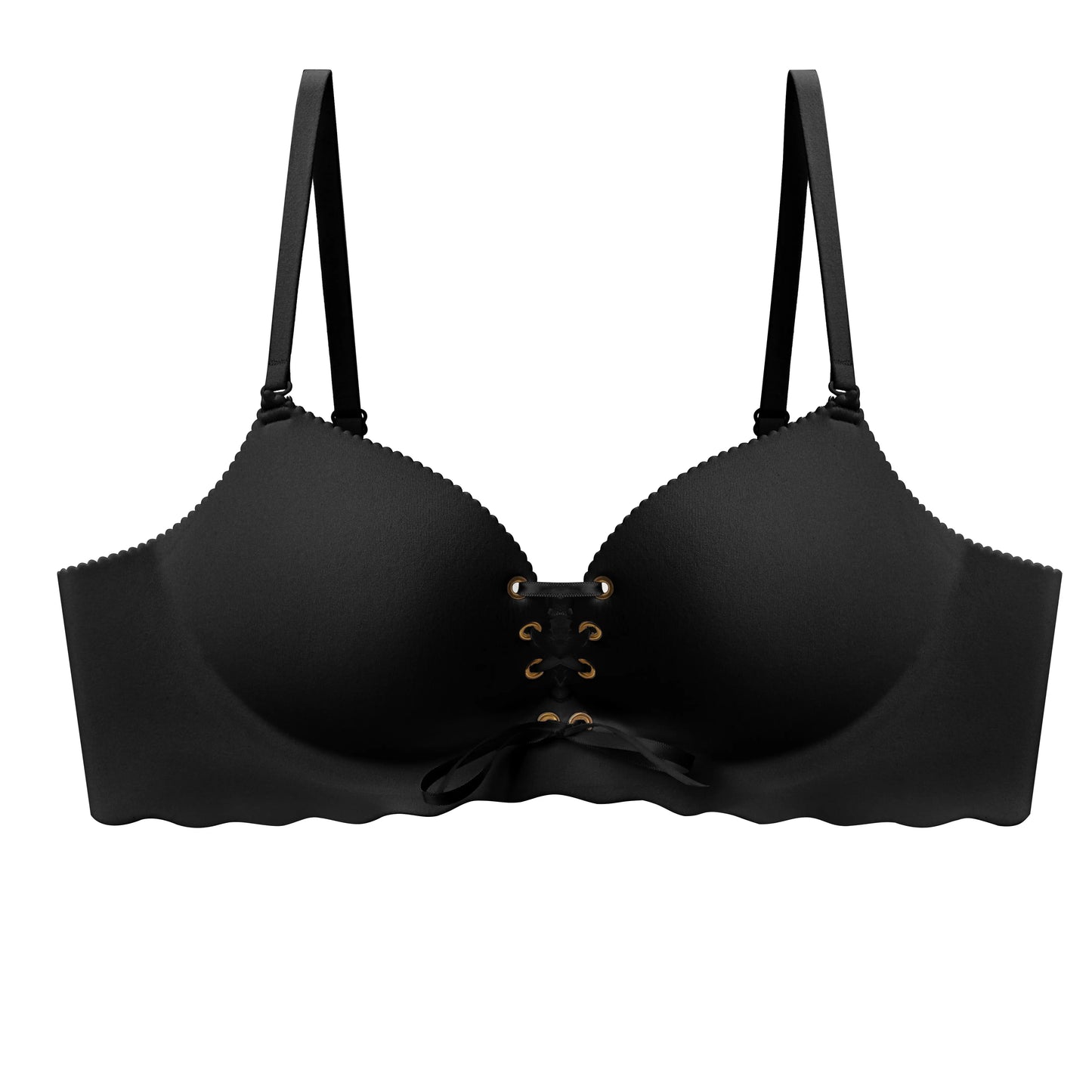 TIWORLD Drawstring Push Up Bra | Instant Cleavage & Anti-Sagging | Add 2 Cups Padded Wireless Strapless Bras Comfort Bra for A B C Cups Womenswear Minimalist Pink