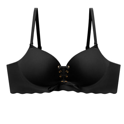 TIWORLD Drawstring Push Up Bra | Instant Cleavage & Anti-Sagging | Add 2 Cups Padded Wireless Strapless Bras Comfort Bra for A B C Cups Womenswear Minimalist Pink