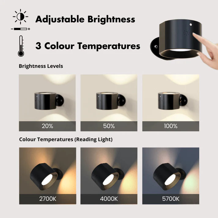 Yagoo|LED Rechargeable Wall Light/Sconce