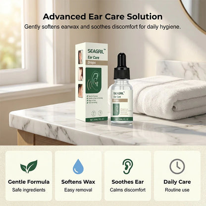 SEAGRIL™ Ear Care Drops- Tinnitus Relief – Gentle Cleansing & Soothing Relief for Healthy Ears -Plant-Based Formula|FDA-Registered(🌎free worldwide shipping)