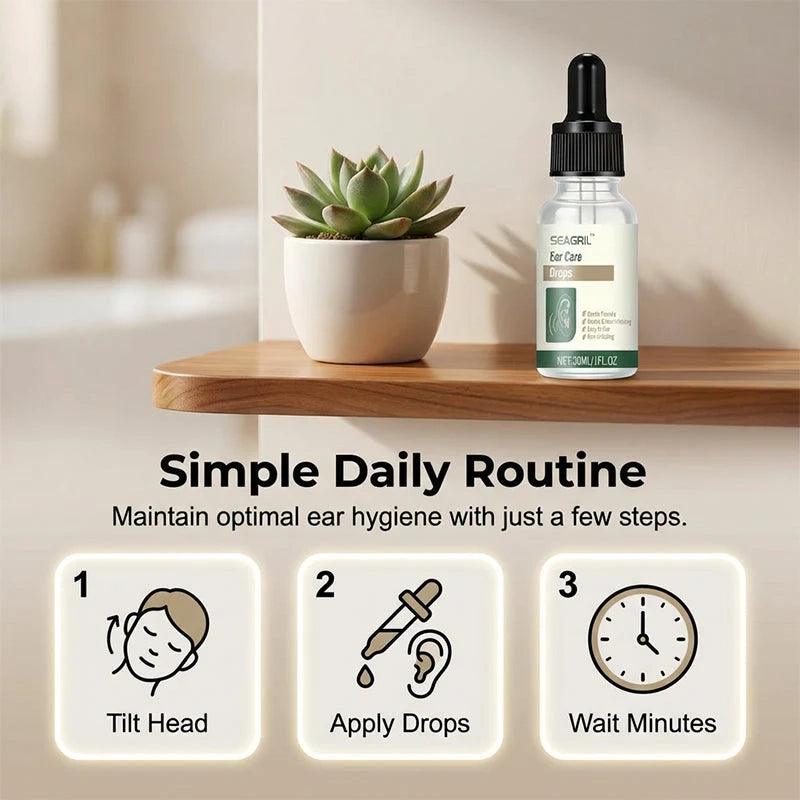 SEAGRIL™ Ear Care Drops- Tinnitus Relief – Gentle Cleansing & Soothing Relief for Healthy Ears -Plant-Based Formula|FDA-Registered(🌎free worldwide shipping)